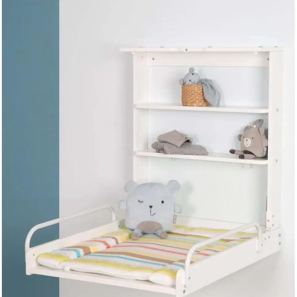 roba Wandwickelregal weiß inkl. Wickelauflage Dschungelbaby
