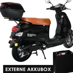 Rolektro E-City Retro 1500 Watt 45 km/h schwarz/orange