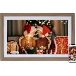 Rollei Smart Frame WiFi 212 Digitaler Bilderrahmen 21,5 Zoll Frameo Digital Photo Frame 1920x1080 IPS Touchscreen 32GB Speicher Holzoptik Eiche Digitaler-Bilderrahmen-Digital-Elektronischer-Fotorahmen