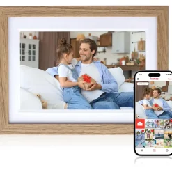 Rollei Smart Frame WiFi 1010 Digitaler Bilderrahmen, 25,53 cm, 1280 × 800 Pixel, Holzoptik Eiche, Weiß
