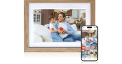 Rollei Smart Frame WiFi 1010 Digitaler Bilderrahmen, 25,53 cm, 1280 × 800 Pixel, Holzoptik Eiche, Weiß