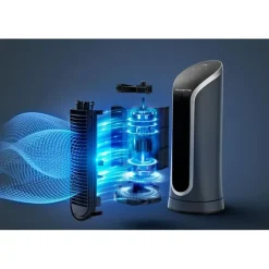 Rowenta Eole Compact 30 cm Turmventilator Schwarz