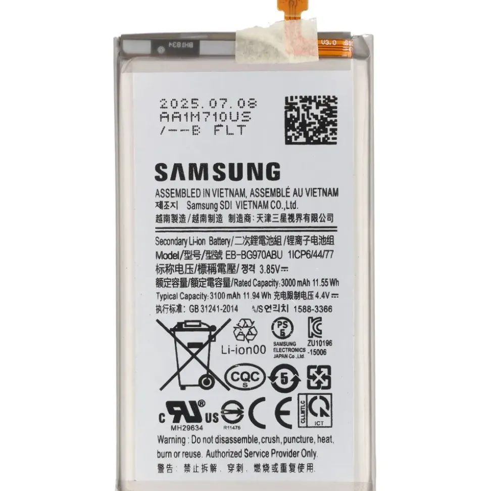 Samsung Akku Original Samsung für Galaxy S10e SM-G970F, Typ EB-BG970ABU, orignal Samsung Service Pack