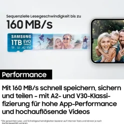 Samsung EVO Select (2024) microSD-Karte + SD-Adapter, 512 GB, MB-ME512SA/EU