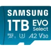 Samsung EVO Select (2024) microSD-Karte + SD-Adapter, 1 TB, UHS-I U3, 4K UHD, Full HD, 160 MB/s Lesen, Speicherkarte für Smartphones, Tablets und Laptops, MB-ME1T0SA/EU