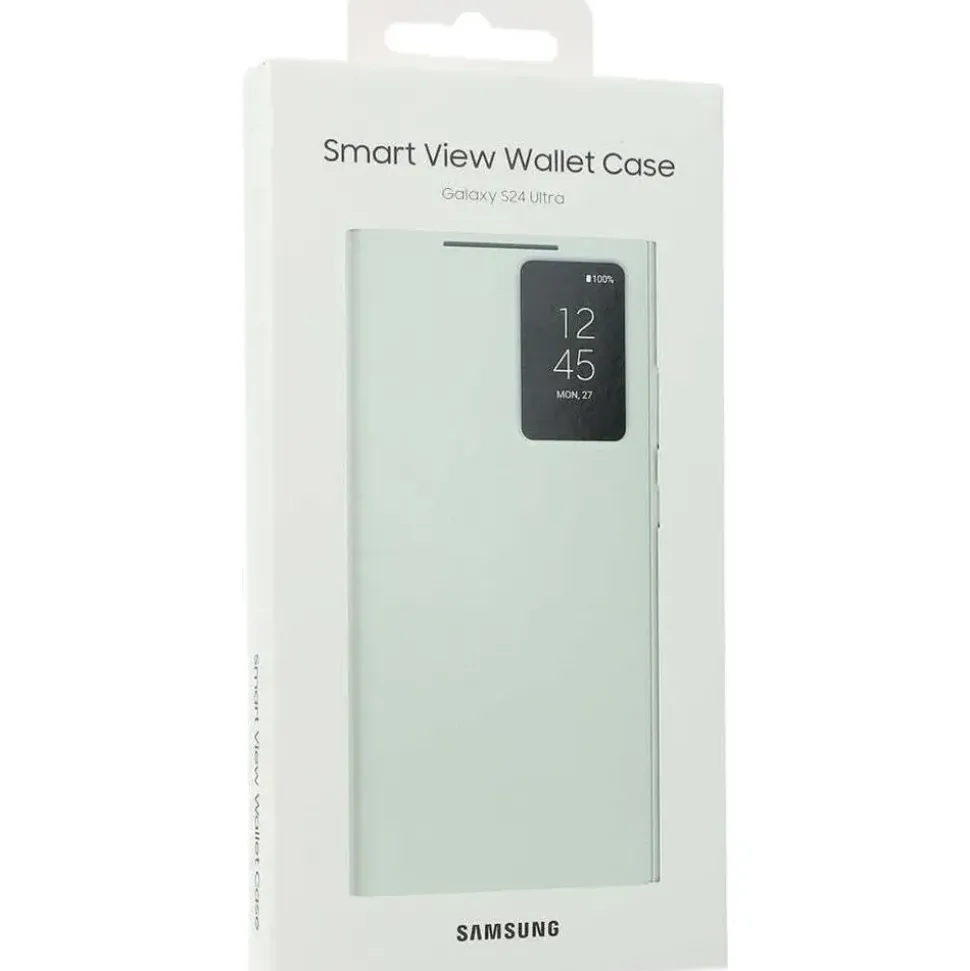 Samsung Galaxy S24 Ultra Smart View Wallet Case Hellgrün