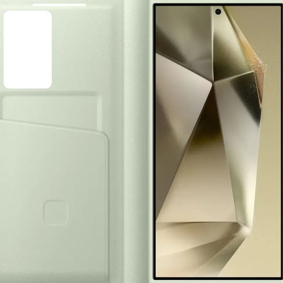 Samsung Galaxy S24 Ultra Smart View Wallet Case Hellgrün