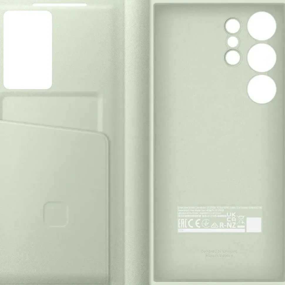 Samsung Galaxy S24 Ultra Smart View Wallet Case Hellgrün