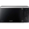 Samsung MS2AK3515AS/EG Mikrowelle, 800 W, 23 l Garraum, 48,9 cm Breite, Kratzfester Keramik-Emaille-Inneraum, QuickDefrost Auftauprogramme, Silber