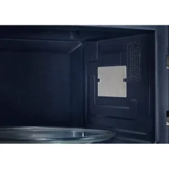 Samsung MS2AK3515AS/EG Mikrowelle, 800 W, 23 l Garraum, 48,9 cm Breite, Kratzfester Keramik-Emaille-Inneraum, QuickDefrost Auftauprogramme, Silber