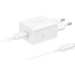 Samsung USB-C Schnellladegerät 45W + USB-C Kabel Weiß
