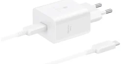 Samsung USB-C Schnellladegerät 45W + USB-C Kabel Weiß