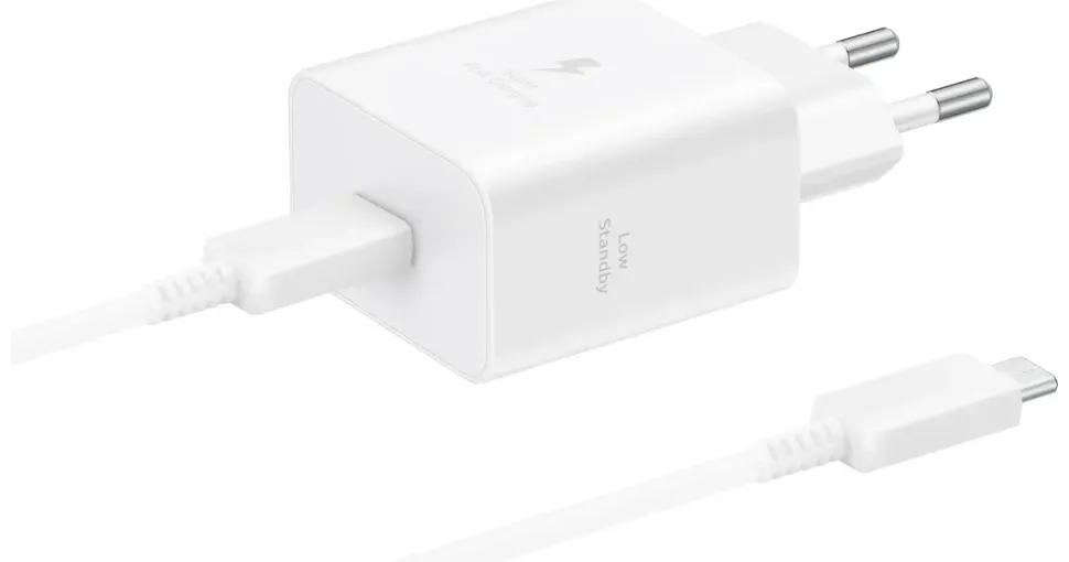 Samsung USB-C Schnellladegerät 45W + USB-C Kabel Weiß