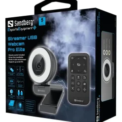 Sandberg Streamer USB Webcam Pro Elite Schwarz