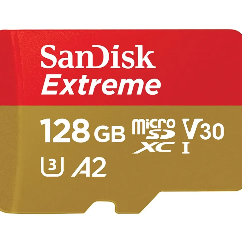 SanDisk Extreme microSDXC UHS-I U3 A2 V30 + SD-Adapter 128 GB
