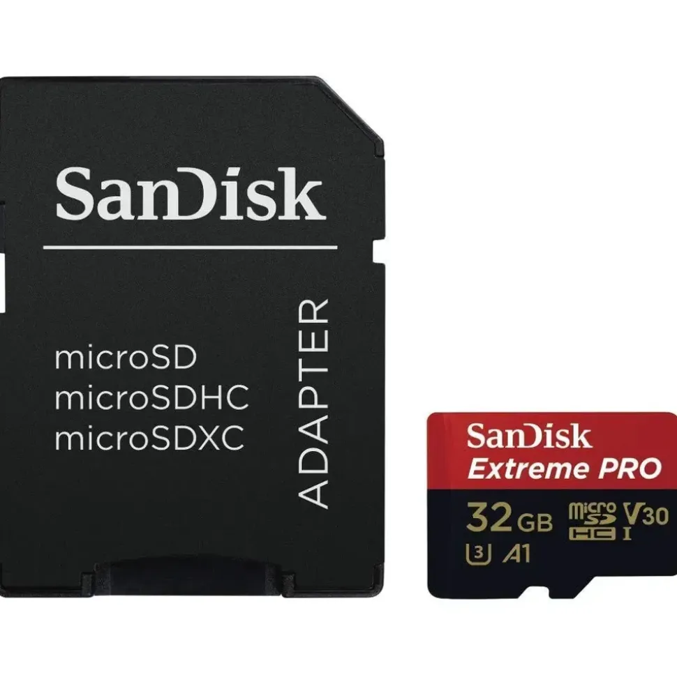 SanDisk Extreme Pro microSDXC UHS-I U3 V30 A1 32 GB + SD-Adapter