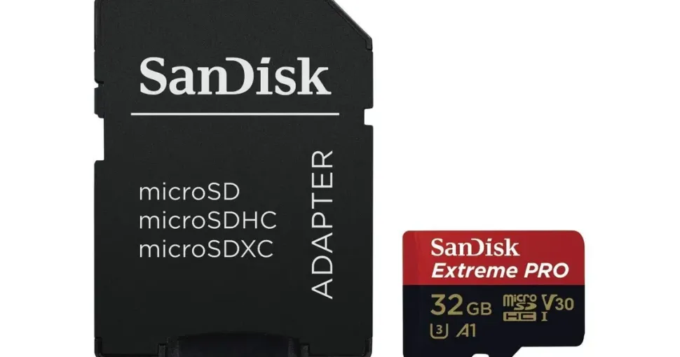 SanDisk Extreme Pro microSDXC UHS-I U3 V30 A1 32 GB + SD-Adapter