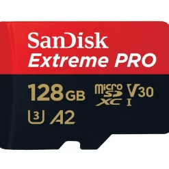 SanDisk Extreme Pro microSDXC UHS-I U3 V30 A2 128 GB + SD-Adapter