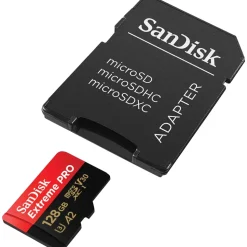SanDisk Extreme Pro microSDXC UHS-I U3 V30 A2 128 GB + SD-Adapter