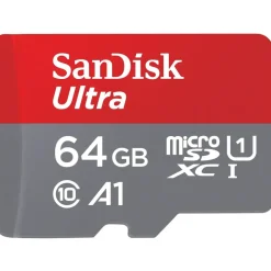 SanDisk Ultra microSD + SD-Adapter UHS-I U1 A1 140 MB/s 64 GB