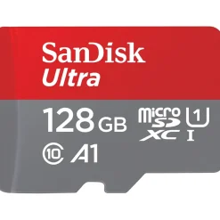 SanDisk Ultra microSD UHS-I U1 A1 140 MB/s + SD Adapter 128 GB