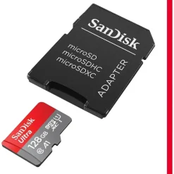 SanDisk Ultra microSD UHS-I U1 A1 140 MB/s + SD Adapter 128 GB