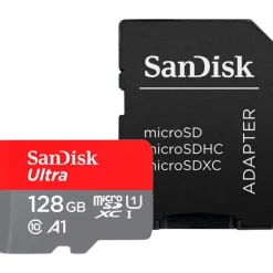 SanDisk Ultra microSD UHS-I U1 A1 140 MB/s + SD Adapter 128 GB