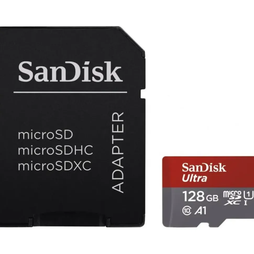 SanDisk Ultra microSD UHS-I U1 A1 140 MB/s + SD Adapter 128 GB