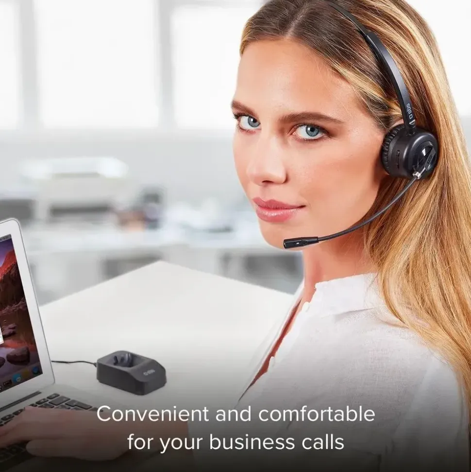 SBS Kabelloses Mono-Headset mit Ladestation Schwarz