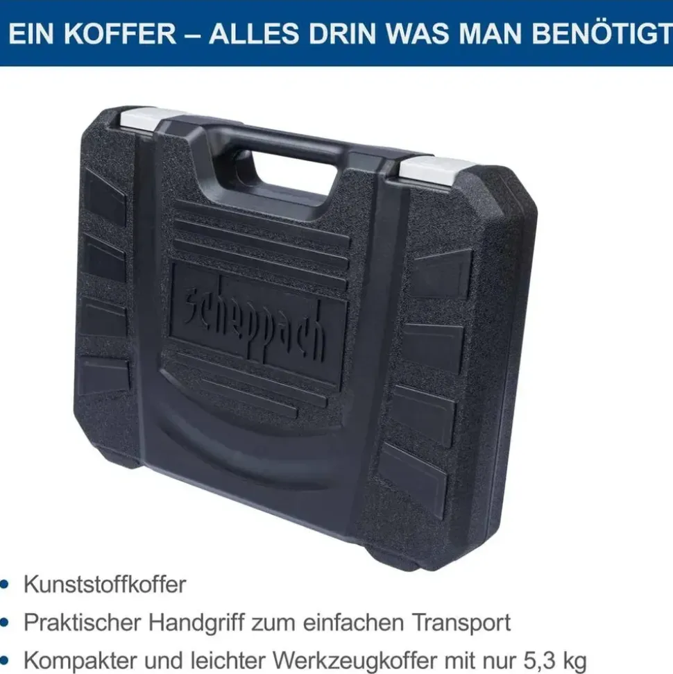 SCHEPPACH Werkzeugkoffer WZK120 97-tlg. schwarz