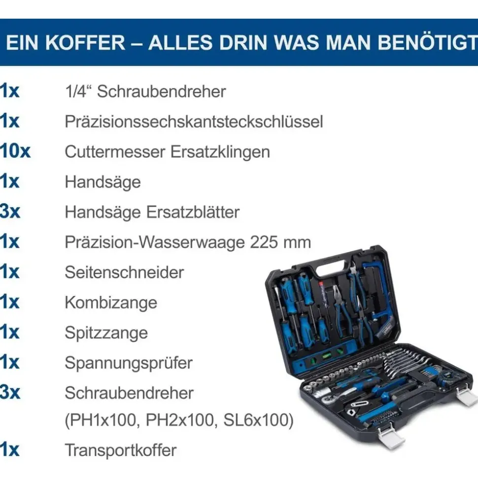 SCHEPPACH Werkzeugkoffer WZK120 97-tlg. schwarz