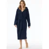 SCHIESSER Bademantel Essentials Blau S