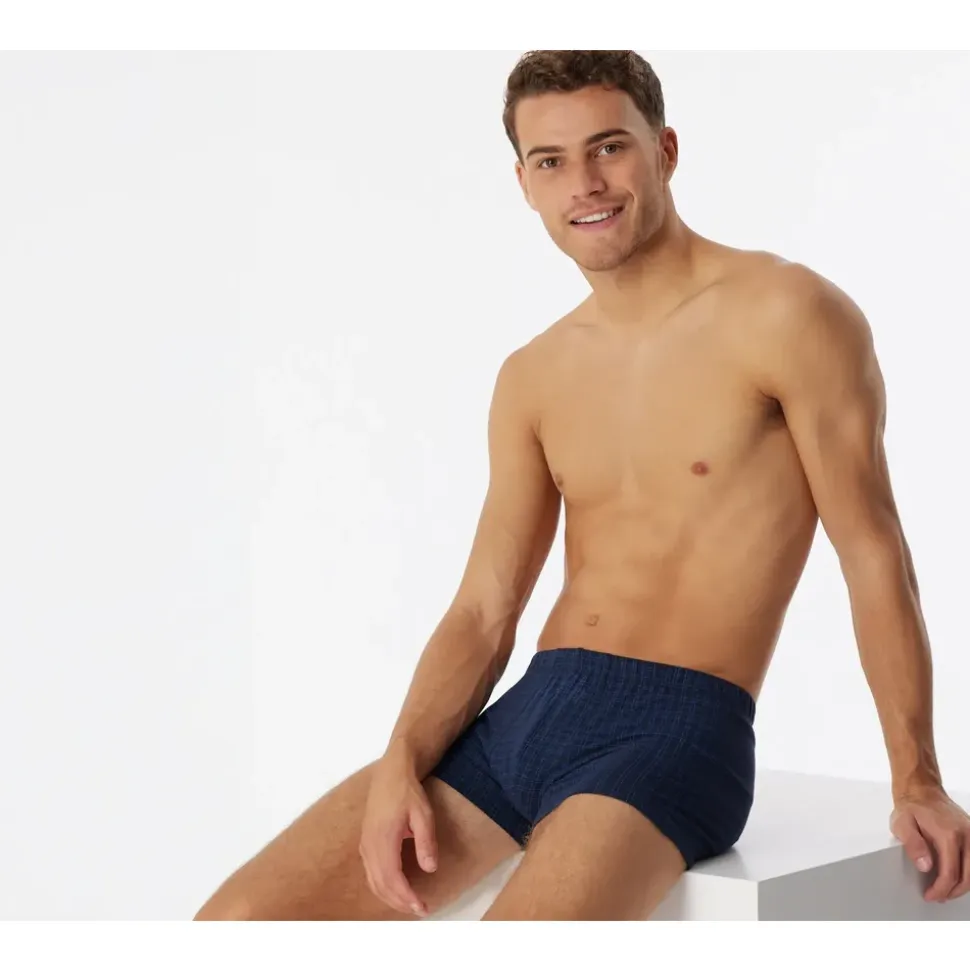 SCHIESSER Boxershorts kariert blau XL 2er Pack