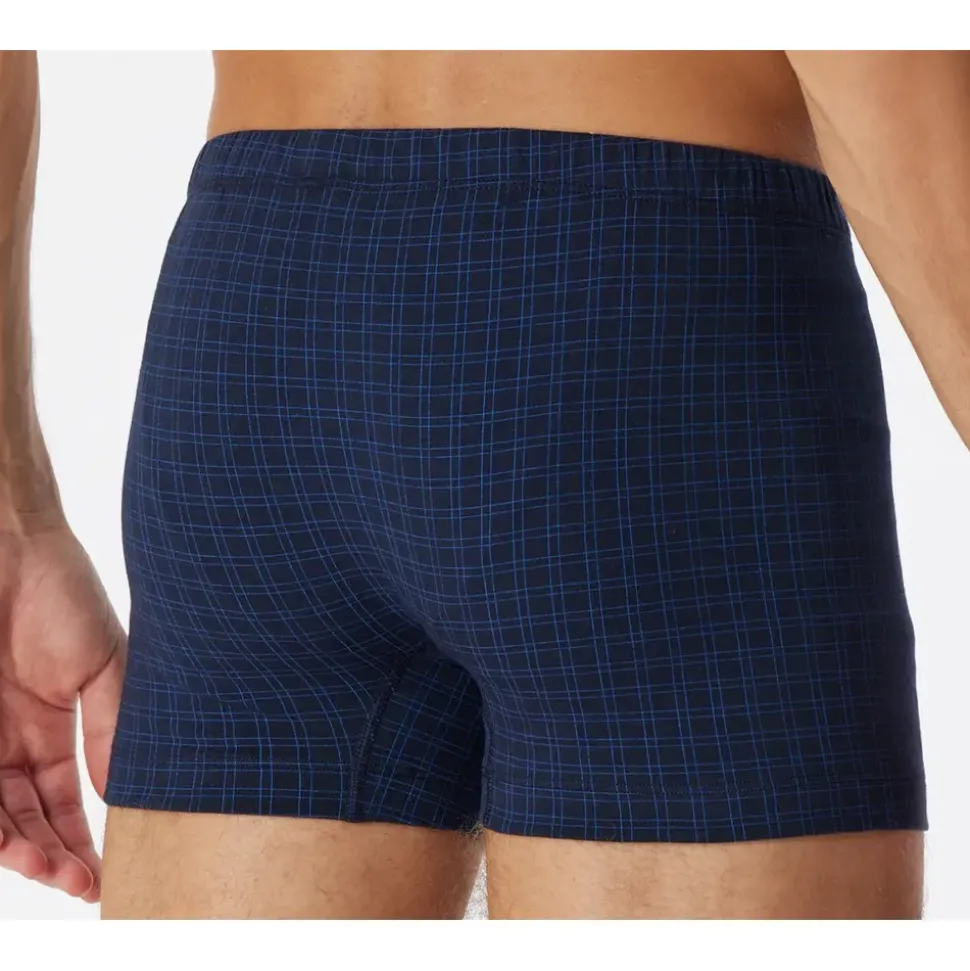 SCHIESSER Boxershorts kariert blau XL 2er Pack