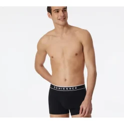 SCHIESSER Boxershorts unifarben schwarz/weiß XL 3er Pack