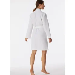 SCHIESSER Elegant Bademantel Weiss M