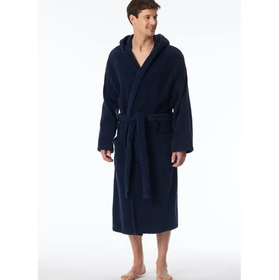 SCHIESSER Essentials Bademantel Blau L