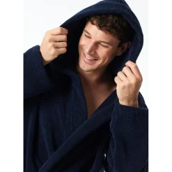 SCHIESSER Essentials Bademantel Blau L