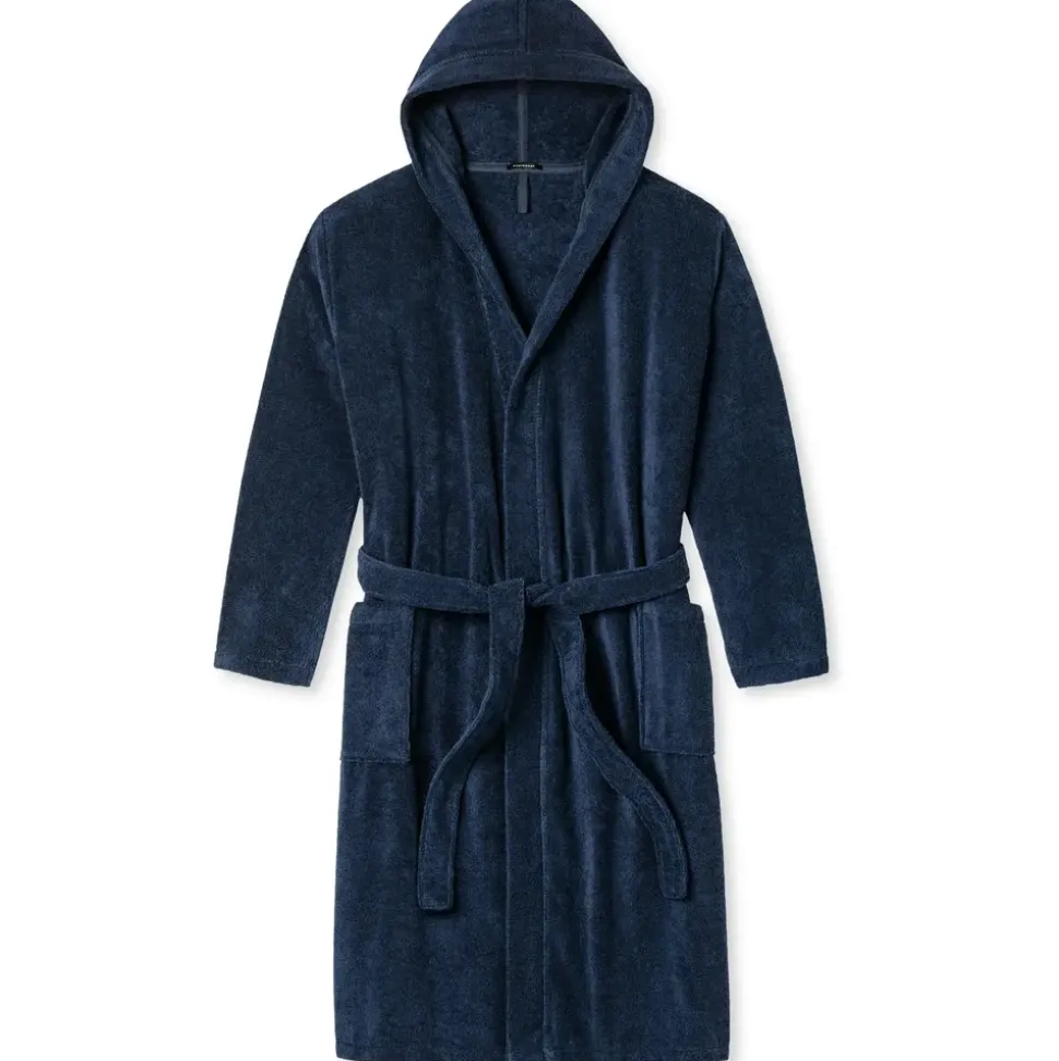 SCHIESSER Essentials Bademantel Blau L