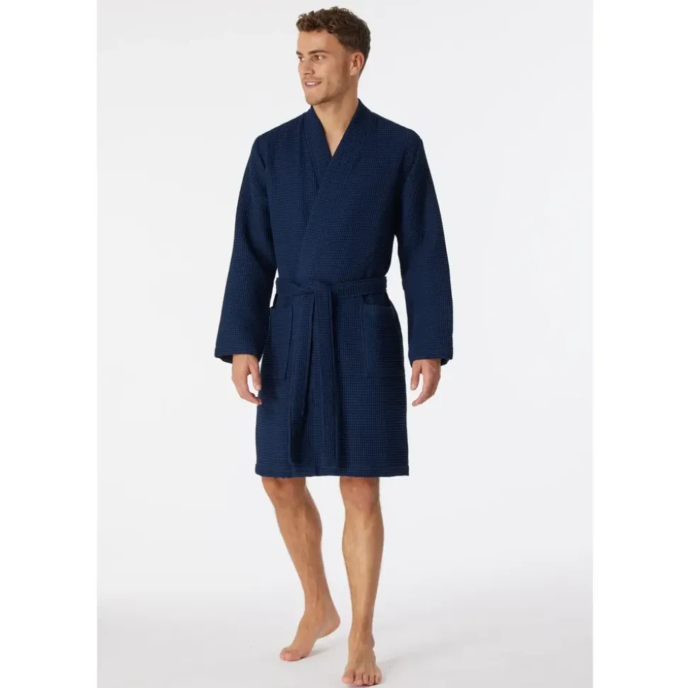 SCHIESSER Essentials Bademantel Blau M