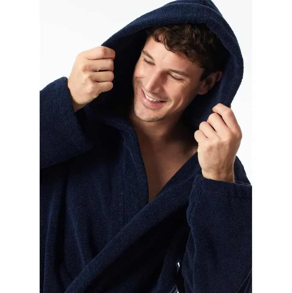 SCHIESSER Essentials Bademantel Blau M