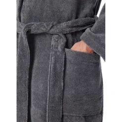 SCHIESSER Essentials Bademantel Grau L