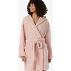 SCHIESSER Morgenmantel Teddy-Fleece Comfort-Fit rosa L