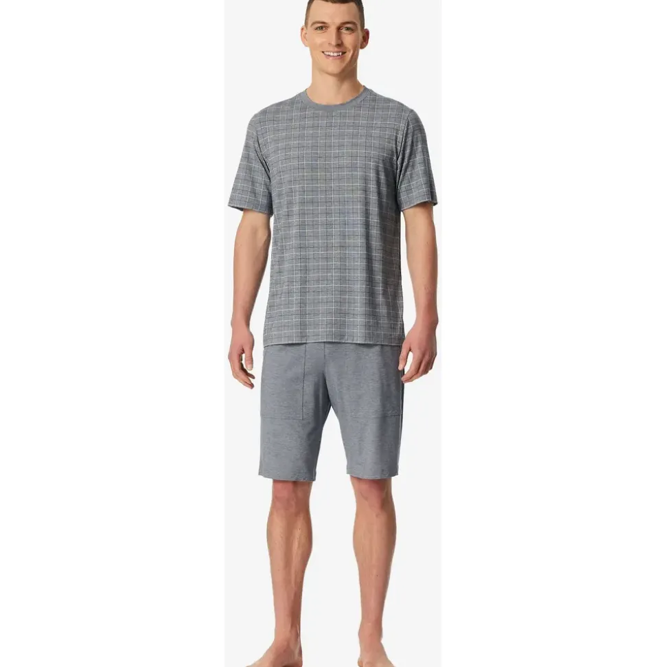 SCHIESSER Pyjama Selected Premium Jacquard Grau M (50)