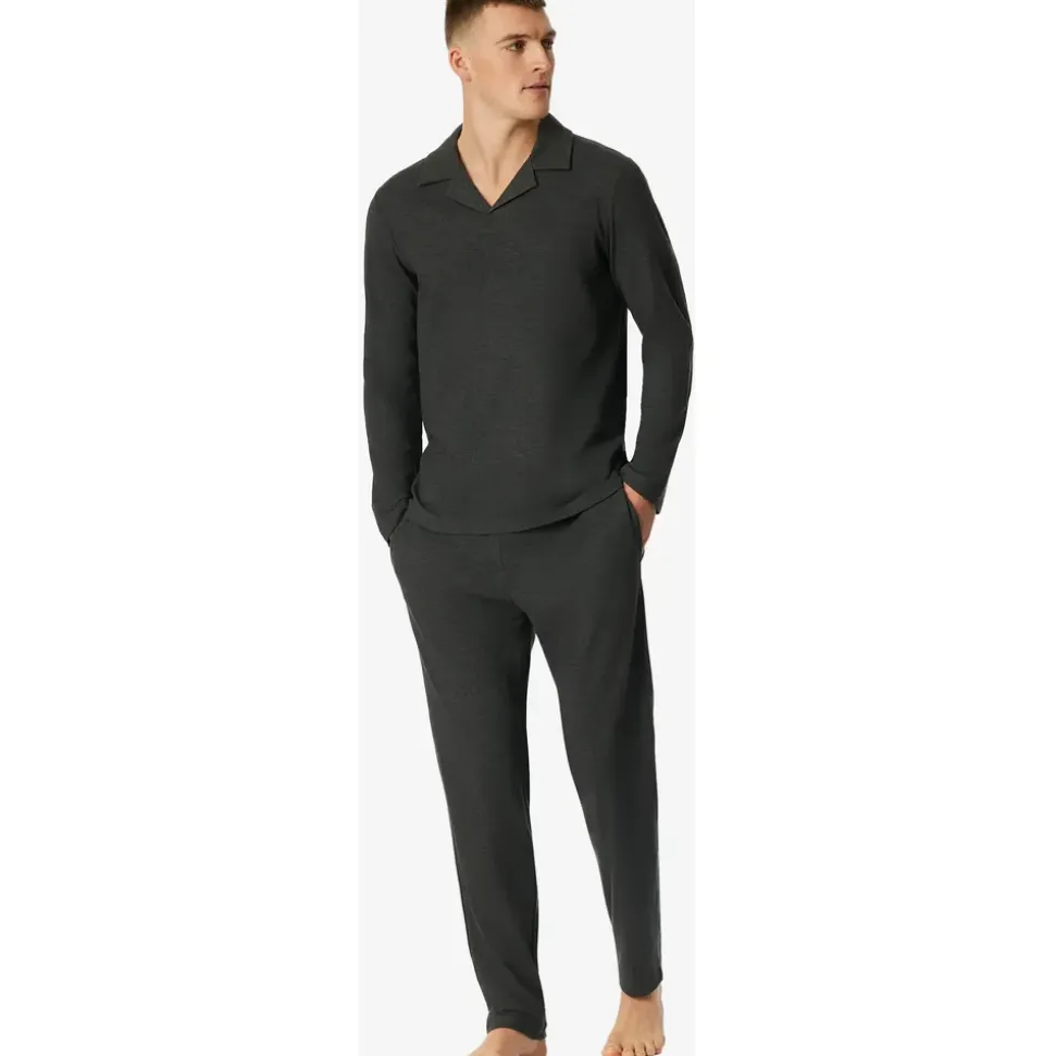 SCHIESSER Pyjama Selected Premium Warming Grau 52