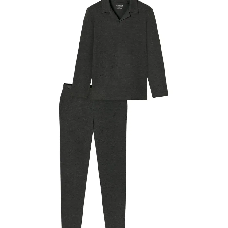 SCHIESSER Pyjama Selected Premium Warming Grau 52