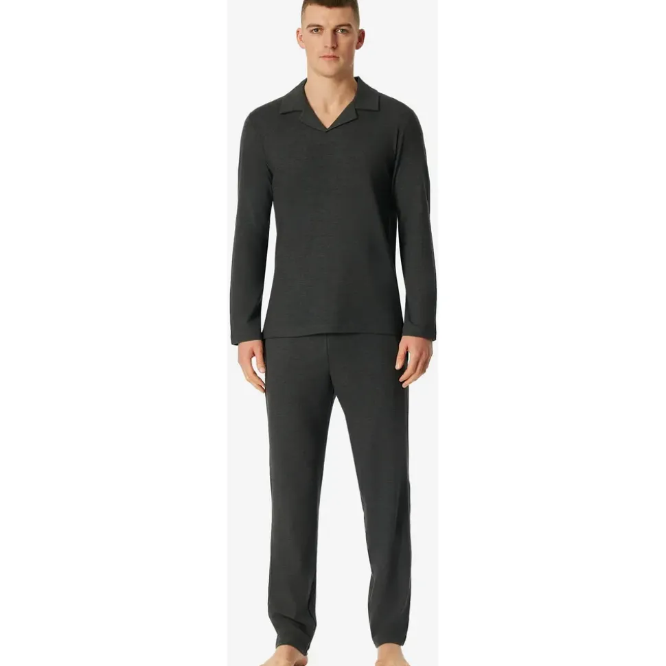 SCHIESSER Pyjama Selected Premium Warming Grau 52