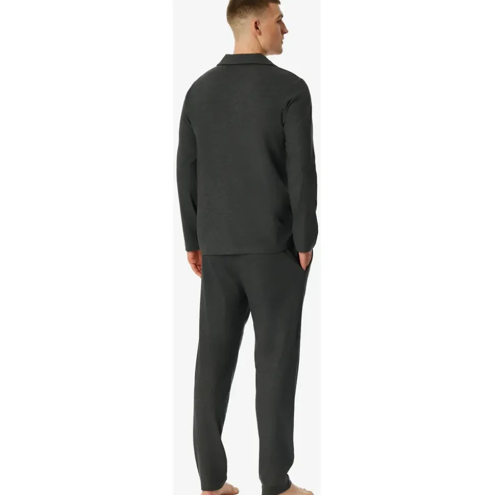 SCHIESSER Pyjama Selected Premium Warming Grau 52