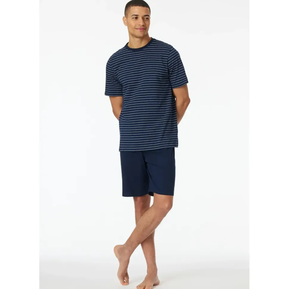 SCHIESSER Schlafanzug Casual Essentials Dunkelblau 56