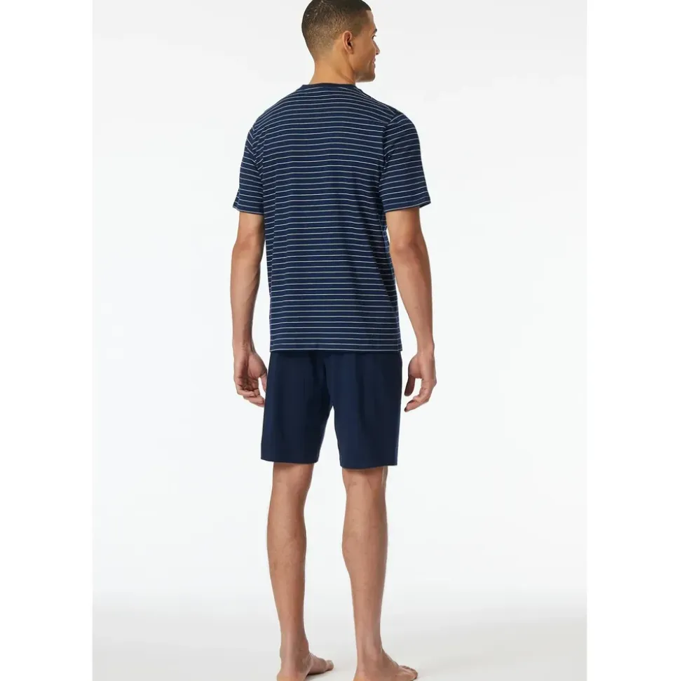 SCHIESSER Schlafanzug Casual Essentials Dunkelblau 56